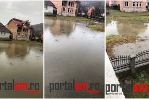 FOTO. Gospodării inundate în judeţul Satu Mare. Se anunţă ploi până miercuri!