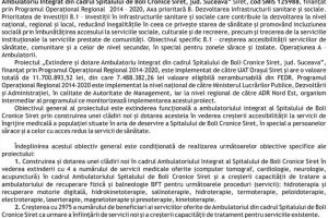 Lansarea proiectului „Extindere şi dotare Ambulatoriu Integrat din cadrul Spitalului de Boli ...