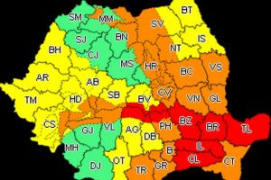 FOTO! O nouă avertizare de vreme rea pentru Botoşani. Mai multe judeţe din ţară, sub Cod roşu
