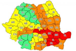 Cod portocaliu de viscol pentru zona de munte a judeţului Suceava, cod galben în rest