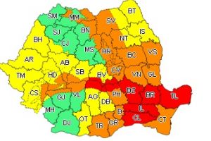 Judeţul Teleorman, sub Cod Portocaliu de ninsori şi viscol