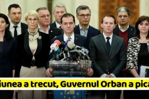 Guvernul Orban a picat: moţiunea de cenzură a PSD a fost adoptată