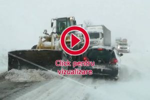Trafic îngreunat din cauza ninsorii şi a viscolului în zona Ratoş-Siret şi Câmpulung ...