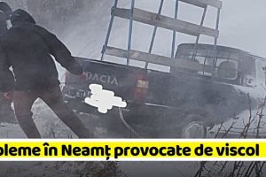 NEAMȚ: Probleme în Neamţ provocate de viscol. Drumuri închise, localităţi fără curent