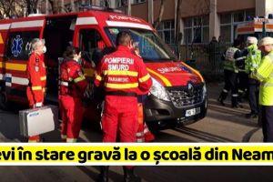 NEAMȚ: 5 elevi, intoxicaţi cu monoxid de carbon, duşi la spital