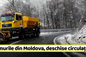 Toate drumurile naţionale din Moldova, deschise circulaţiei