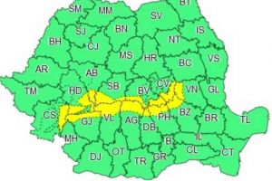Cod GALBEN în Alba: Atenţionarea de vânt si ninsori prelungită până sâmbătă