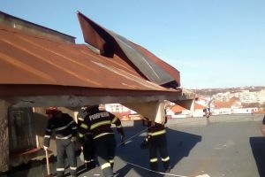 Acoperişuri, stâlpi şi copaci, la pământ în Bihor. ISU Crişana a avut 54 de misiuni într-o singură zi (FOTO)