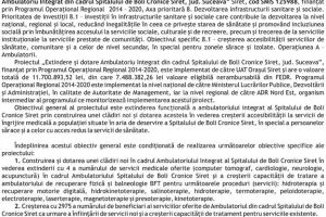 Lansarea proiectului „Extindere şi dotare Ambulatoriu Integrat din cadrul Spitalului de Boli ...