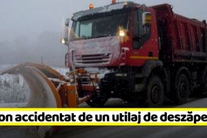 NEAMȚ: Pieton accidentat de un utilaj de deszăpezire
