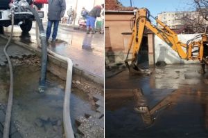 FOTO| AVARIE la reţeaua de apă din Sebeş: Intervine Apa CTTA, Eon Gaz şi SVSU