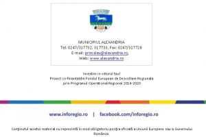 COMUNICAT/ANUNȚ DE PRESĂ