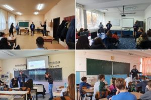 FOTO: Peste 250 de elevi din municipiile Alba Iulia şi Aiud, consiliaţi de poliţişti pentru a nu deveni victime ale infracţiunilor