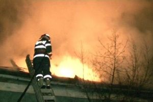 Incendiu în Satu Mare. Acoperişul unei case a luat foc