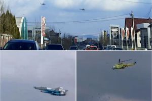 Bistriţa, survolată de avioane şi elicoptere la finalul unei campanii a Forţelor Aeriene