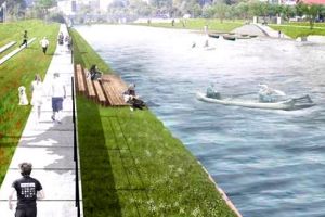 FOTOPLANURI. Proiectul amenajării malurilor Someşului, în linie dreaptă