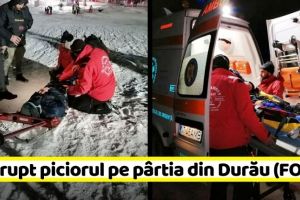 NEAMȚ: Și-a rupt piciorul pe pârtia din Durău (FOTO)