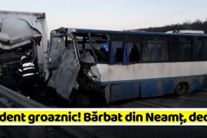 Accident groaznic în această dimineaţă! Un bărbat din Neamţ a murit. Alte 8 persoane, rănite (FOTO)