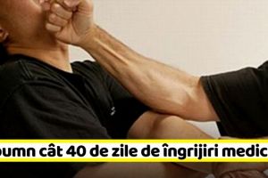 NEAMȚ: 40 de zile de îngrijiri medicale de la o lovitură de pumn