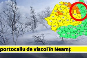 METEO: Cod portocaliu de viscol în Neamţ