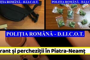 NEAMȚ: Flagrant şi percheziţii în Piatra-Neamţ. Doi tineri, reţinuţi pentru trafic de droguri (FOTO)
