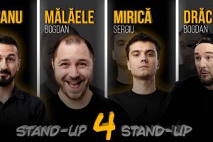 Tion te trimite la show-ul „Stand Up 4 Stand-up comedy” cu Sergiu Mirică, Bogdan Drăcea, Alex Mocanu, Bogdan Mălăele!