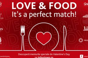 De Valentine's Day, iubirea şi preparatele gastronomice îşi dau întâlnirea în Iulius Town Timişoara