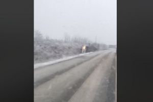 VIDEO Autoturism răsturnat, între Perşani şi Făgăraş