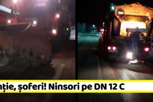 NEAMȚ: Atenţie, şoferi! Ninsori pe DN 12 C
