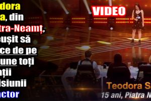 Teodora Sava, din Piatra-Neamţ, a reuşit să ridice de pe scaune toţi juraţii emisiunii X Factor