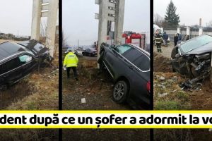 NEAMȚ: Accident după ce un şofer a adormit la volan (FOTO)