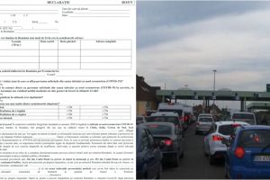 FOTO. Modelul declaraţiei care trebuie completată la intrarea în România