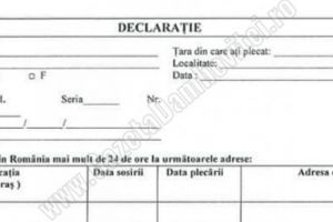 Dâmboviţa Covid-19:  Declaraţia care trebuie completată la intrarea în ţară