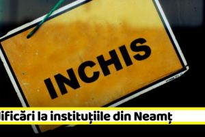 NEAMȚ: Modificările instituţiilor în contextul riscului de răspândire a infecţiei cu coronavirus