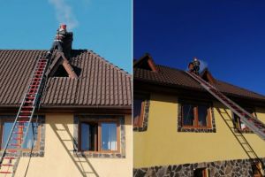 FOTO: Incendiu la o locuinţă din Ruja – Cauza: coş de fum curăţat greşit