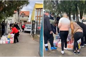 VIDEO. Crucea Roşie Satu Mare a donat produse pentru oamenii aflaţi în carantină