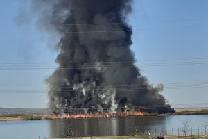 Incendiu in judetul Tulcea. Suprafata afectata de flacari, inaccesibila salvatorilor