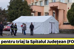 Coronavirus: Cort pentru triaj la Spitalul Judeţean (FOTO)