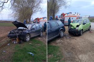 FOTO. ACCIDENT rutier pe DN 14, în localitatea Cărciunelu de Jos. Pompierii ISU intervin pentru DESCARCERARE