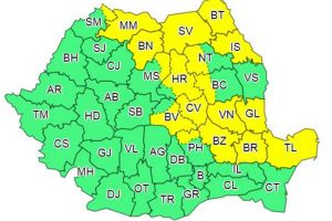 Ploi torenţiale anunţate pentru acest final de săptămână