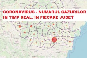 HARTA in TIMP REAL/ Coronavirus în România - Situaţia din fiecare judeţ.