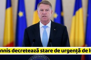 Preşedintele Iohannis decretează stare de urgenţă de luni
