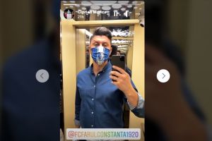 Criza coronavirusului: Ciprian Marica, masca de protectie in culorile si cu emblema FC Farul!