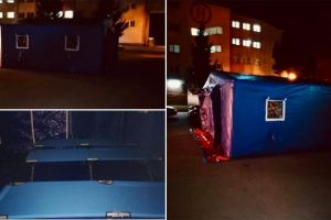 FOTO| Corturi de triaj montate şi în curtea Spitalului Municipal Aiud.  Măsuri de prevenţie pentru reducerea riscurilor de infecţie