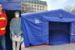 Coronavirus – A fost instalat un cort de triaj în faţa secţiei de urgenţă de la spitalul judeţean