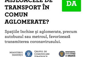 DSU: Evitaţi mijloacele de transport în comun şi spaţiile închise şi aglomerate