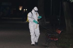 FOTO: Acţiune de dezinfecţie a domeniului public din Reghin!
