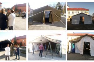 Armata vine în sprijinul cetăţenilor din Topliţa. A fost instalat un cort pentru triaj epidemiologic