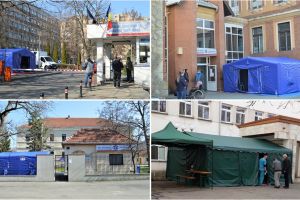 FOTOGALERIE. Corturi pentru triaj la spitalele din Satu Mare. Toate funcţionale