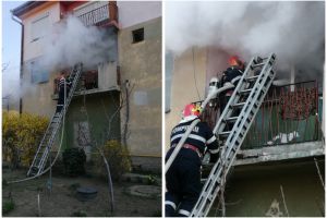 Panică la Valea lui Mihai: Locatarii unui bloc au fost evacuaţi, după ce un apartament a luat foc, din neglijenţa proprietarilor